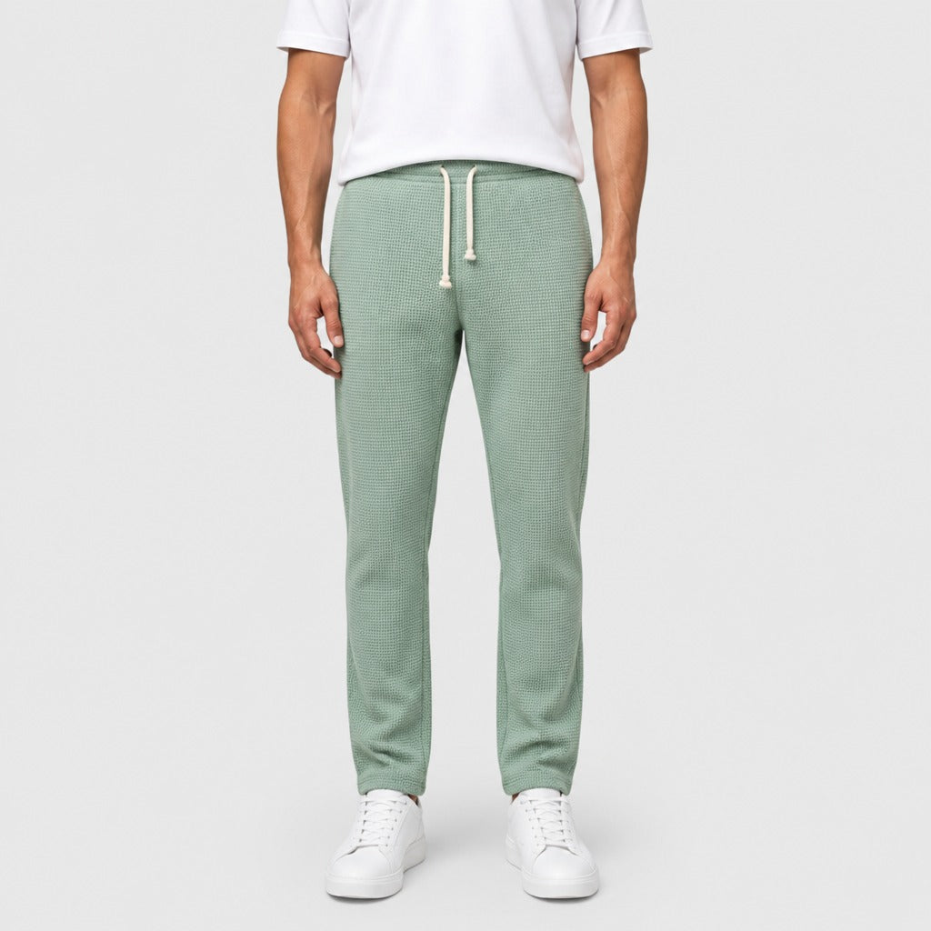 Men’s Slim Fit Drawstring Cross Trousers Green