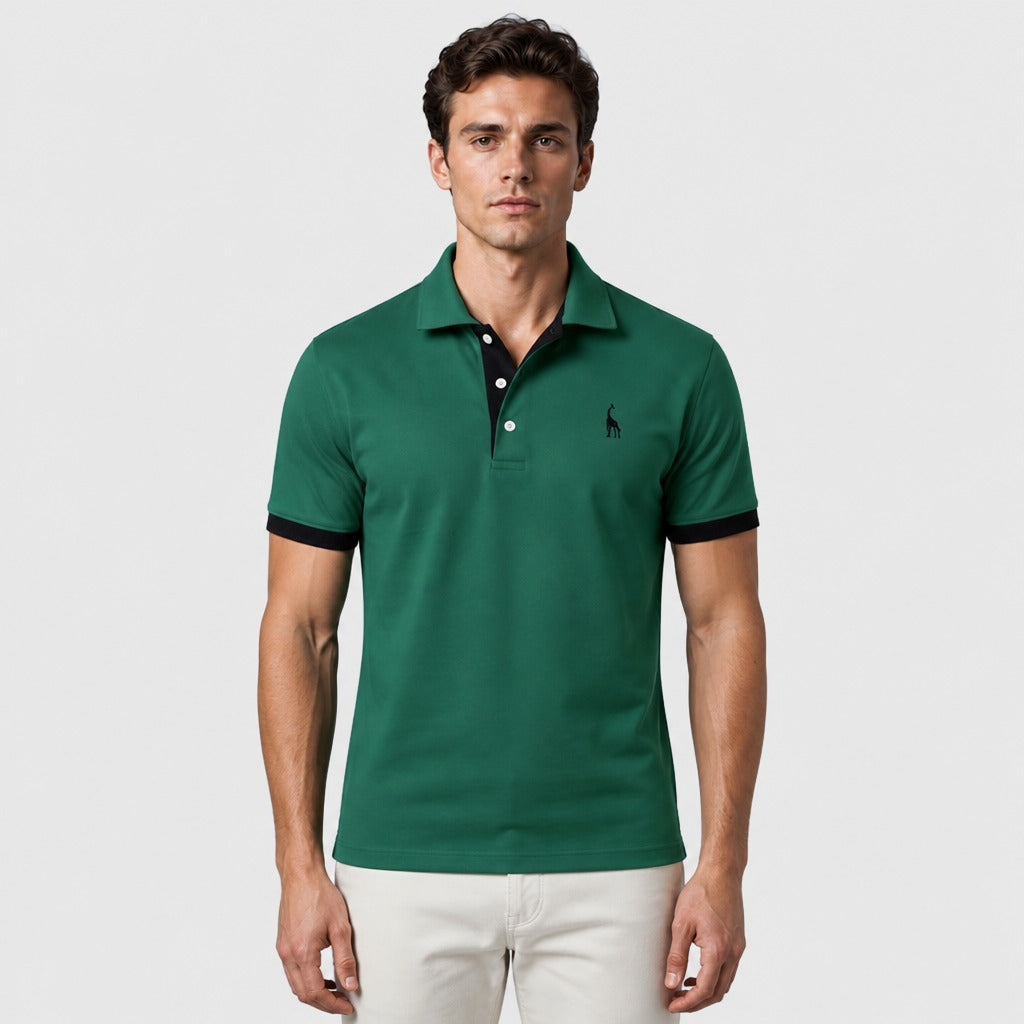 Men’s Slim Fit Embroidered Polo Shirt Green