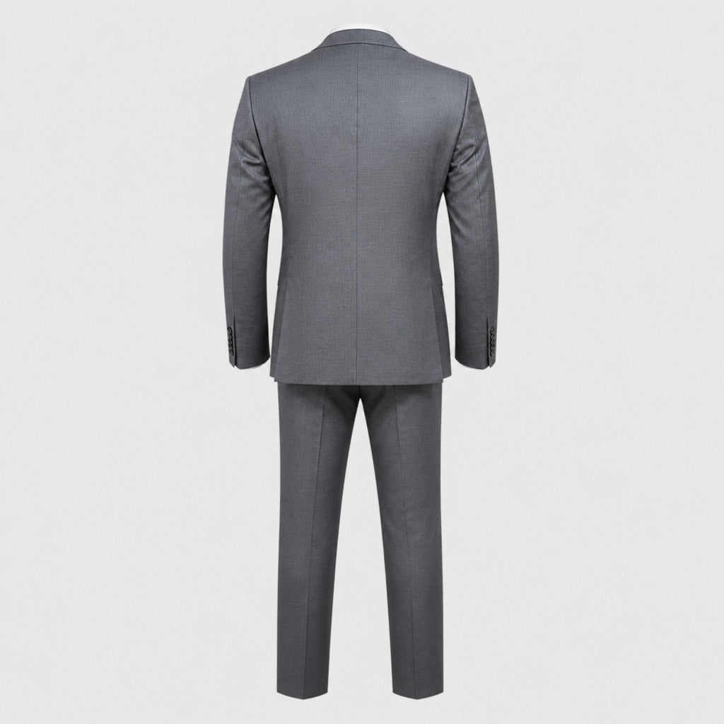 Men’s Slim Fit Polyester Viscose Suit Grey product back