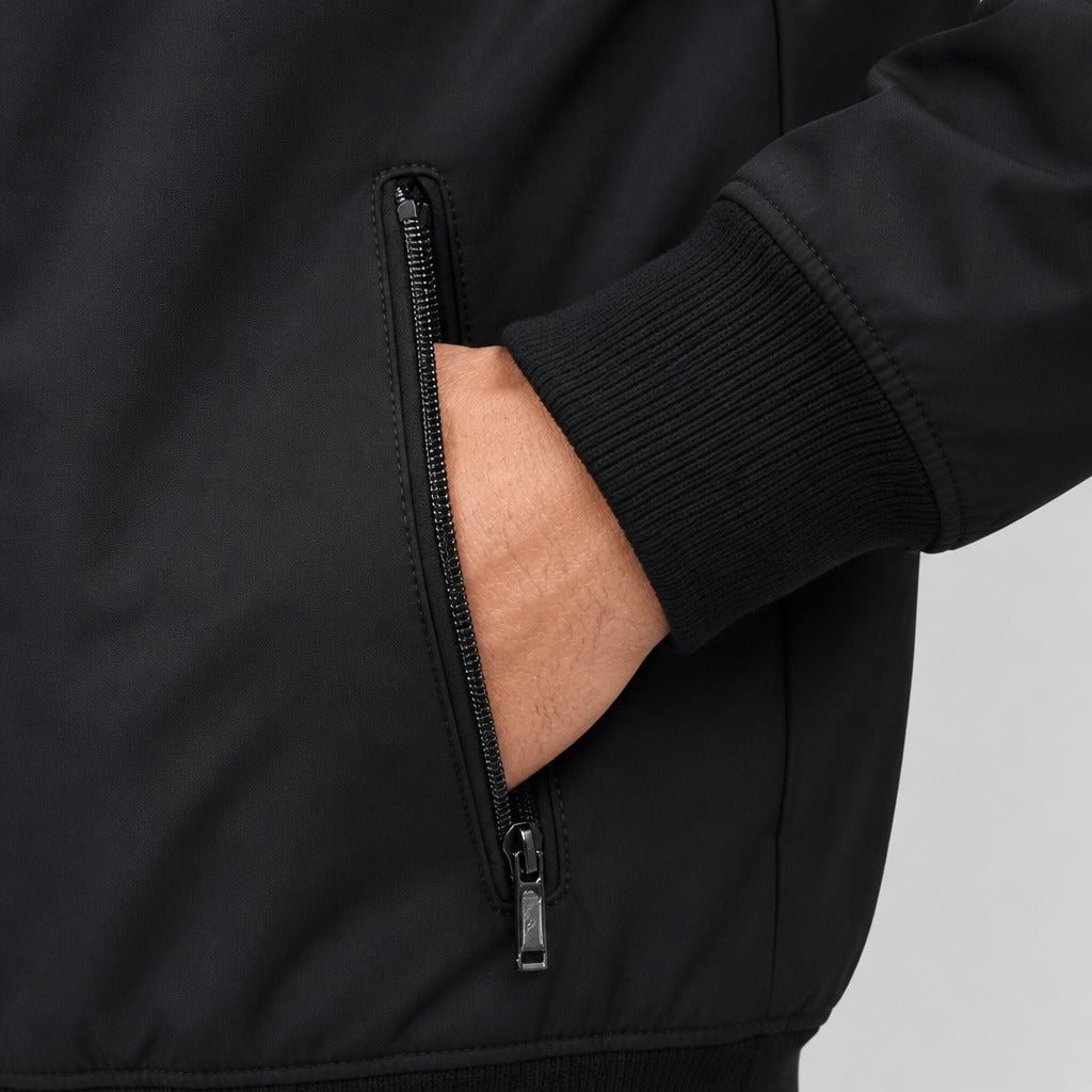 Men’s Slim Fit Stand Collar Jacket detail