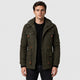Men’s Slim Fit Zip Jacket with Ribbed Cuffs Green front