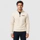 Men’s Slim Fit Zip-Up Fleece Sweatshirt Beige front
