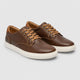 Men’s Split Leather Low-Top Lace-Up Shoes Light Brown pair