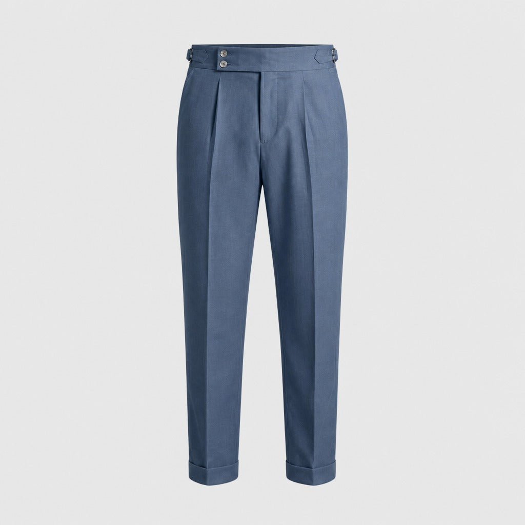 Men’s Straight Fit Jersey Trousers with Pockets Blue product front
