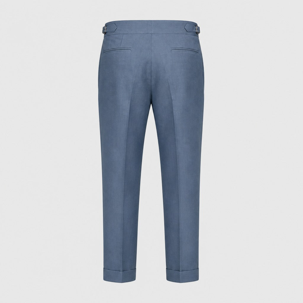 Men’s Straight Fit Jersey Trousers with Pockets Blue product back