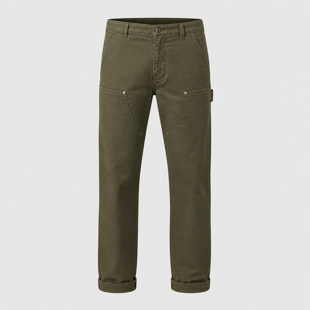 Men’s Straight Leg Cotton Chinos Military Green product front