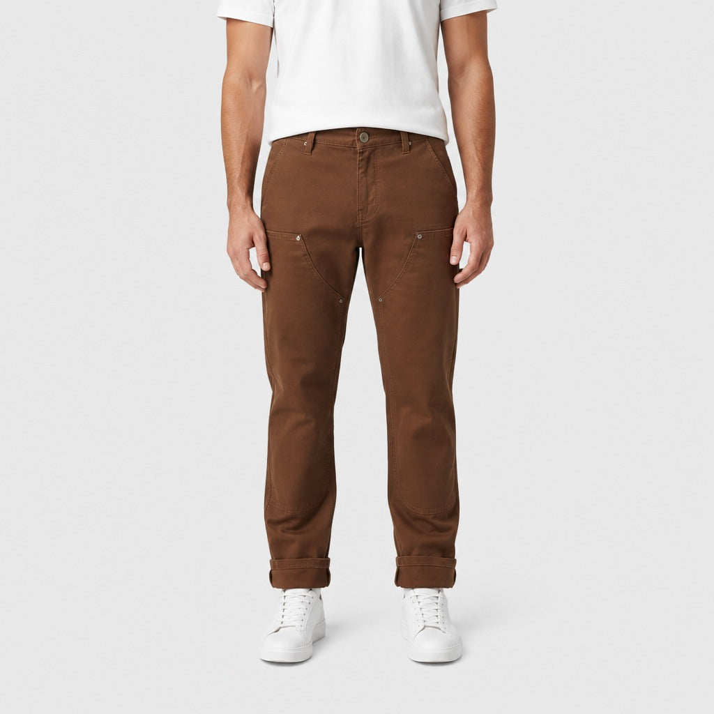 Men’s Straight Leg Cotton Chinos Brown