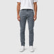 Men’s Straight Leg Cotton Joggers with Zip Fly Grey front