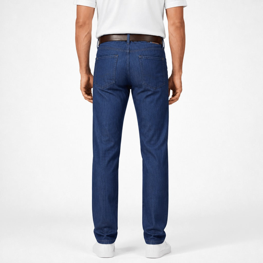 Men’s Straight Leg Cotton Lyocell Jeans Blue back