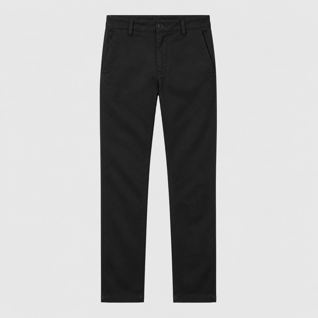 Men’s Straight Leg Trousers with Pockets Black product front