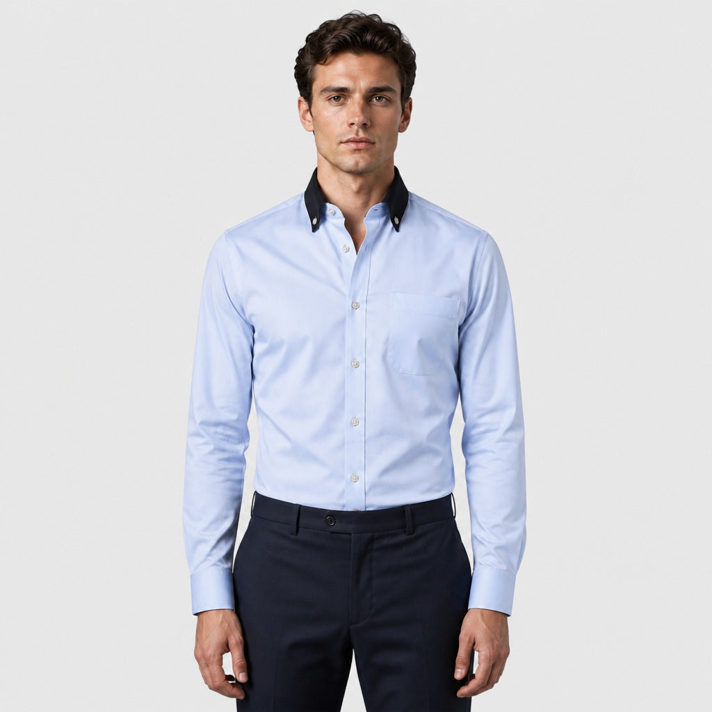 Men’s Stretch Button-Down Shirt Light Blue