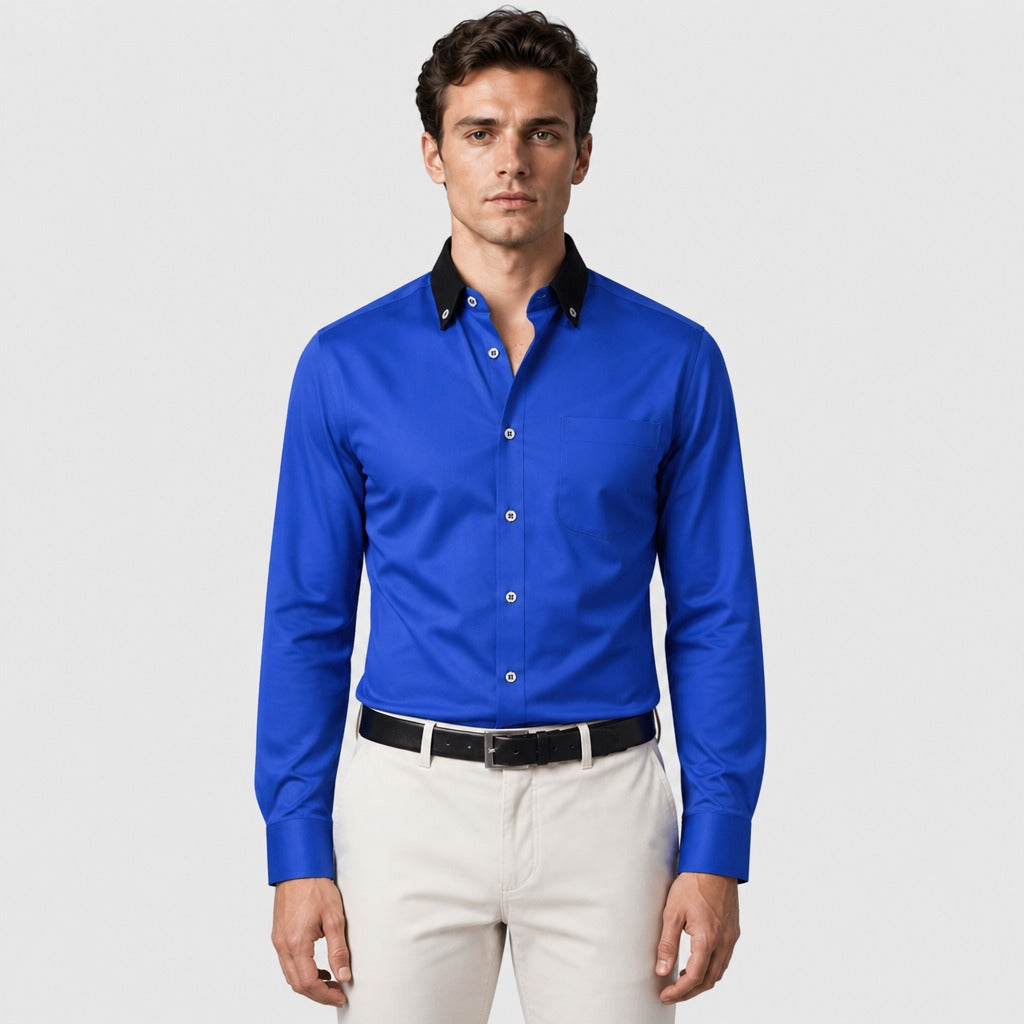 Men’s Stretch Button-Down Shirt Blue