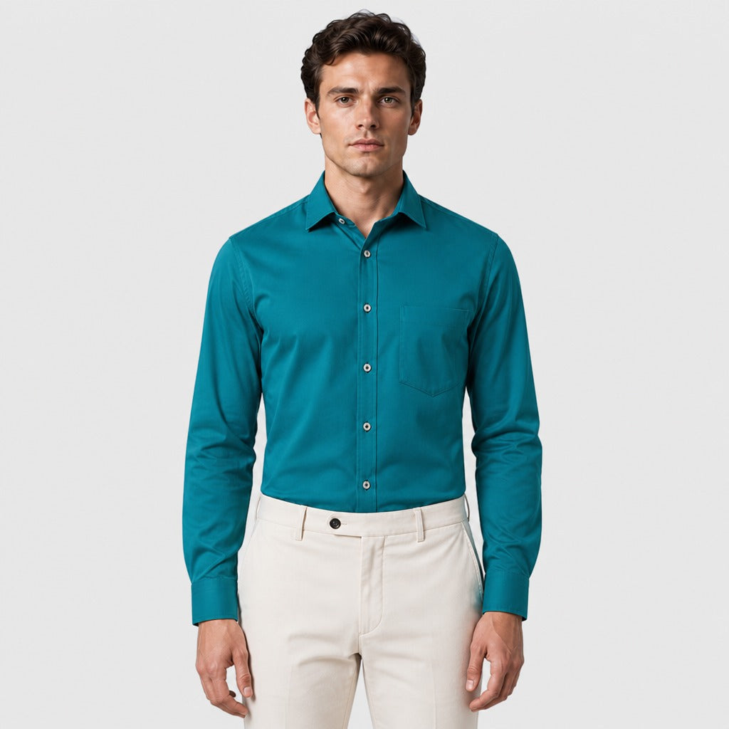 Men’s Stretch Button-Down Shirt Green