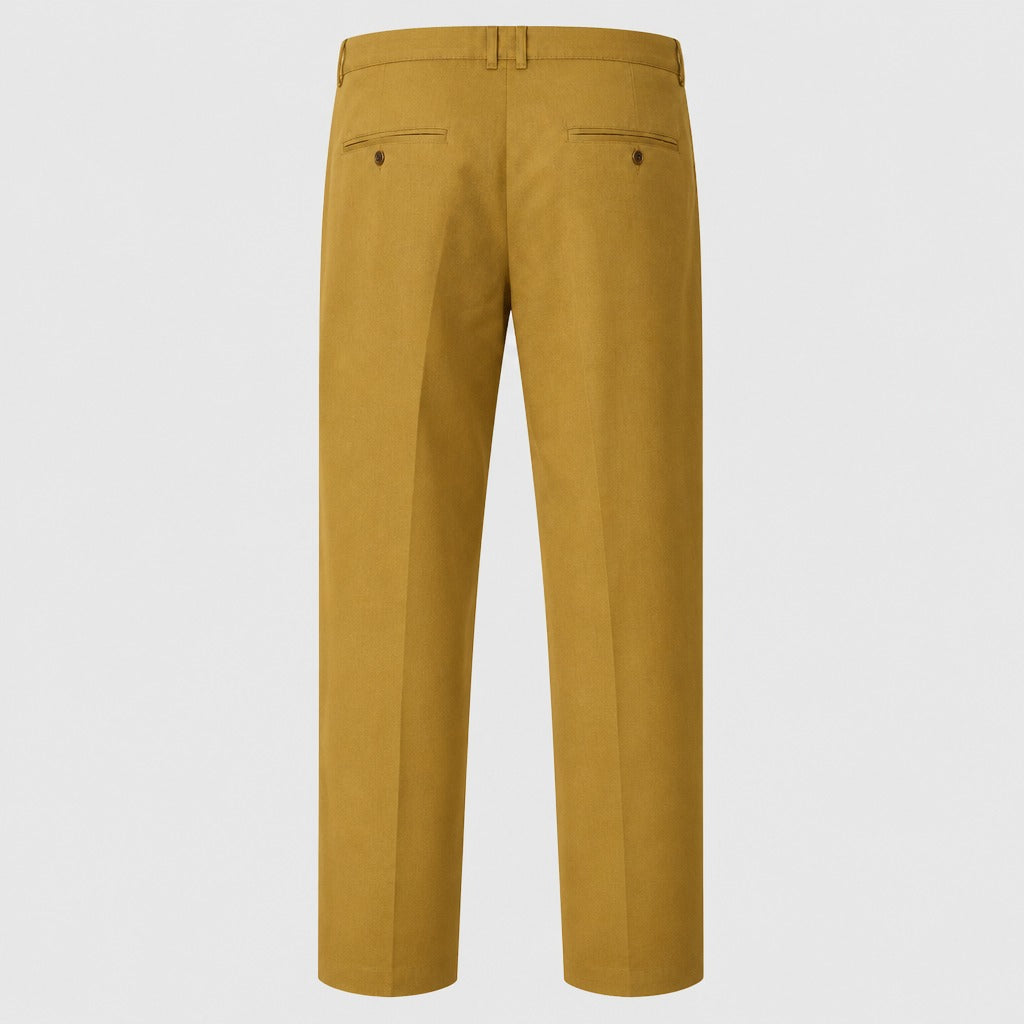 Men’s Stretch Twill Straight Leg Trousers Khaki product back