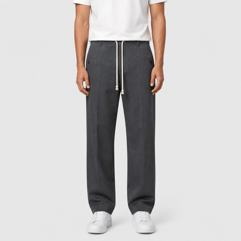 Men’s Stretch Twill Straight Leg Trousers Grey
