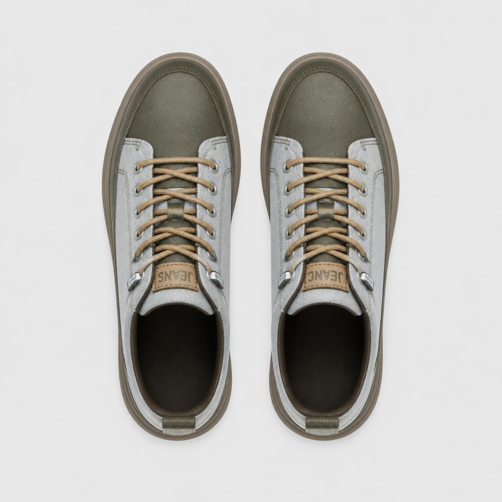 Men’s Suede Lace-Up Shoes Blue top view