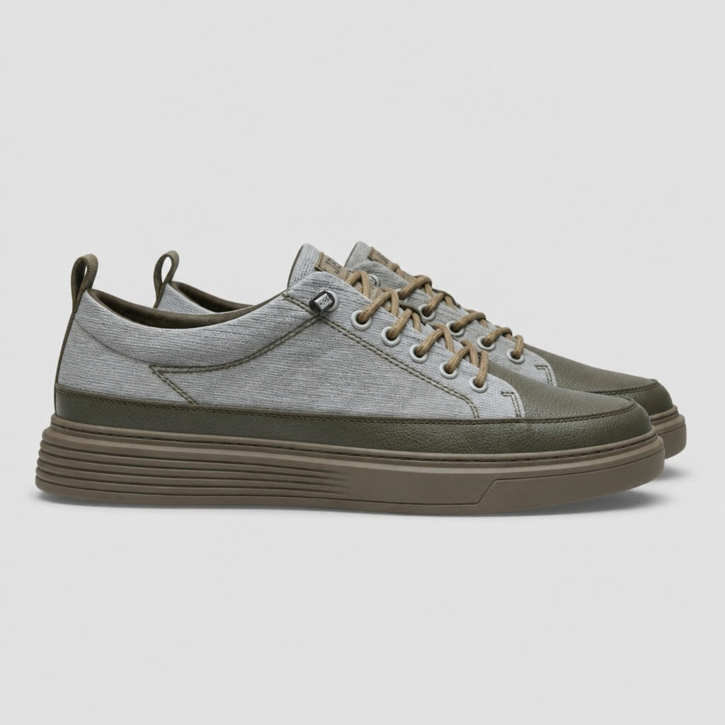 Men’s Suede Lace-Up Shoes Blue side view