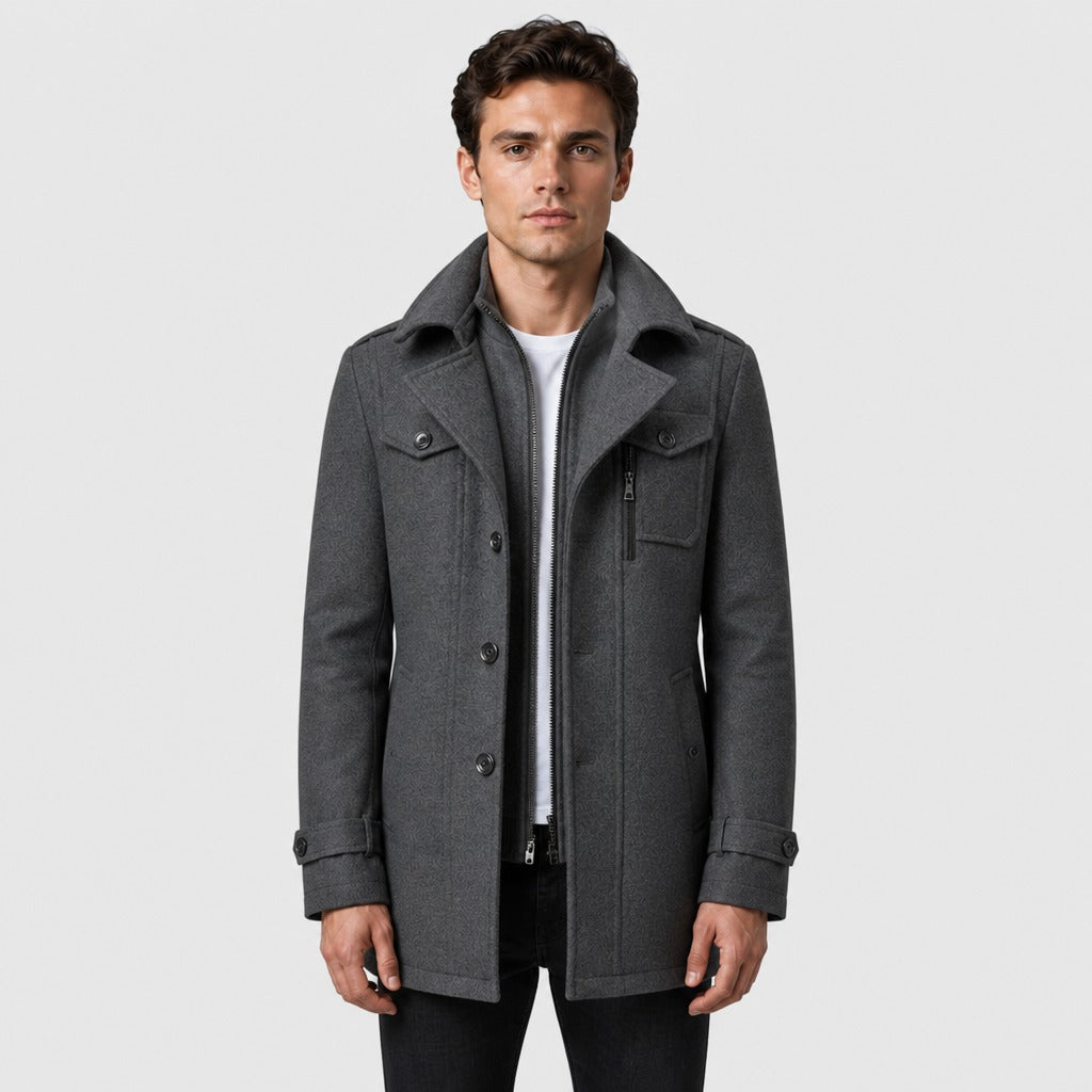 Men’s Tailored Two-Piece Coat Grey