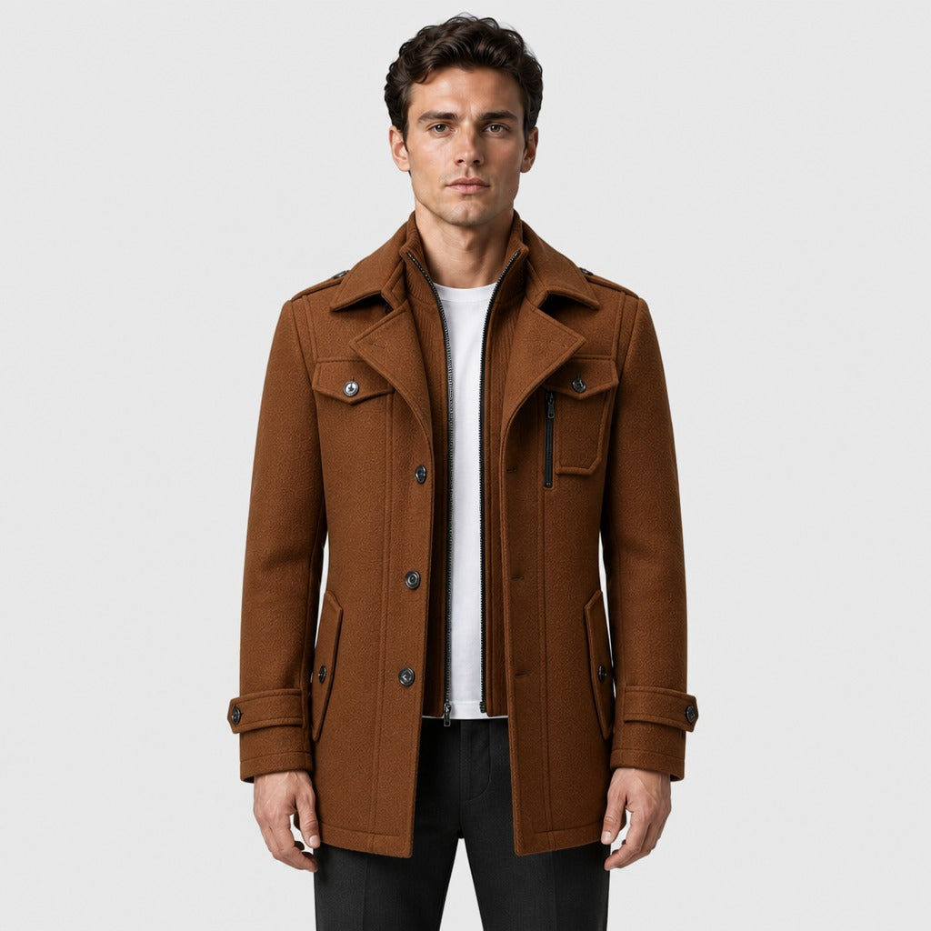 Men’s Tailored Two-Piece Coat Brown