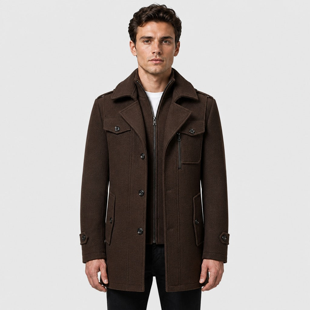 Men’s Tailored Two-Piece Coat Dark Brown