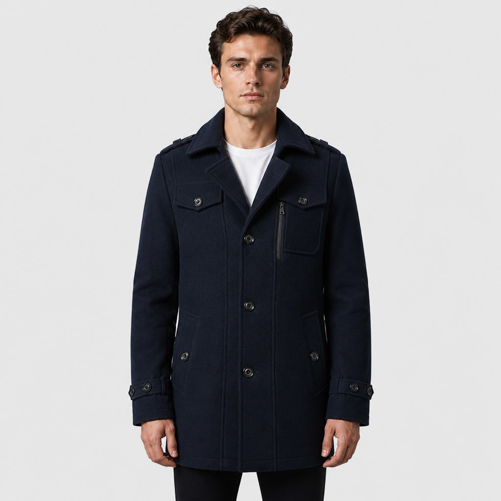 Men’s Tailored Two-Piece Coat Navy Blue