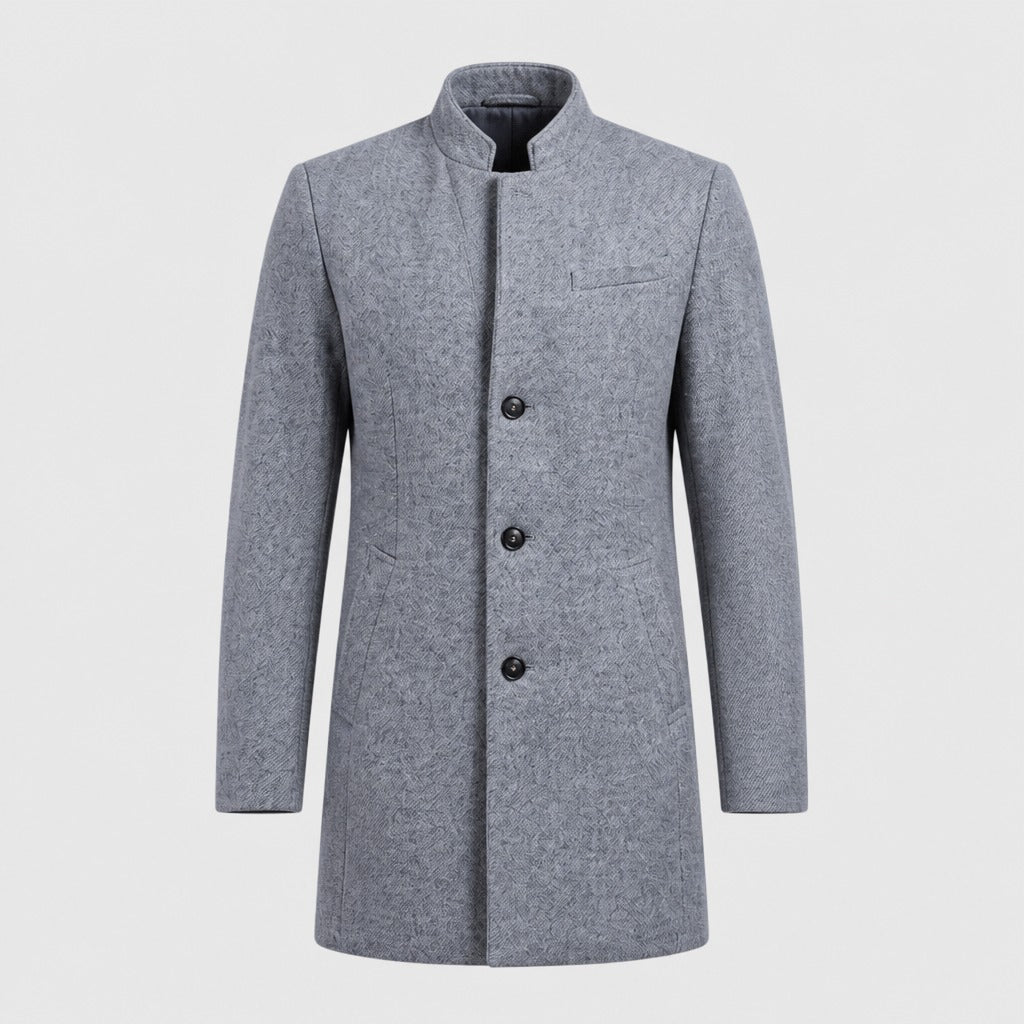 Men’s Tencel Button-Up Jacket Grey product front