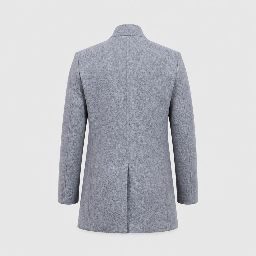 Men’s Tencel Button-Up Jacket Grey product back