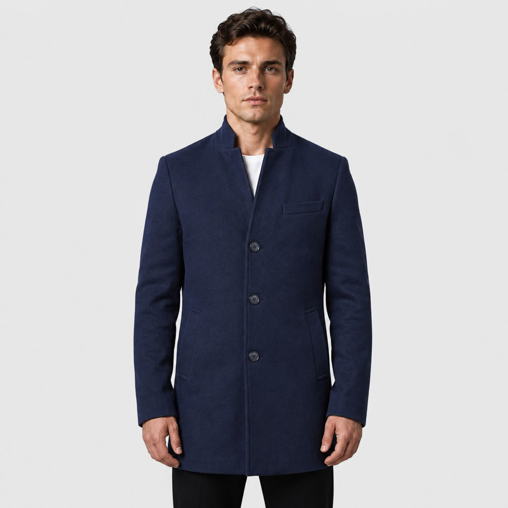 Men’s Tencel Button-Up Jacket Blue