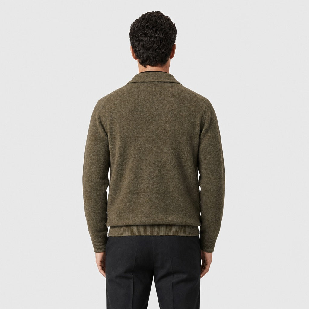 Men’s Textured Button-Front Overshirt Jacket back