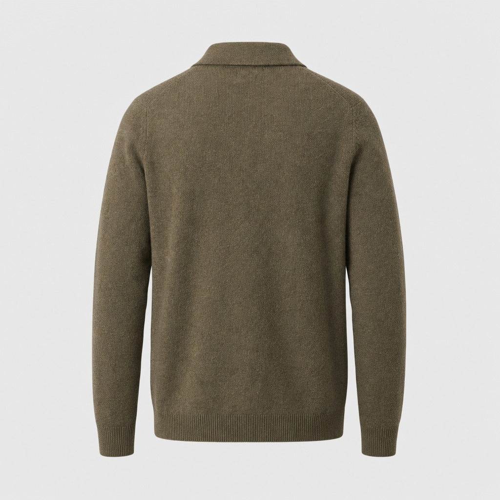 Men’s Textured Button-Front Overshirt Jacket product back