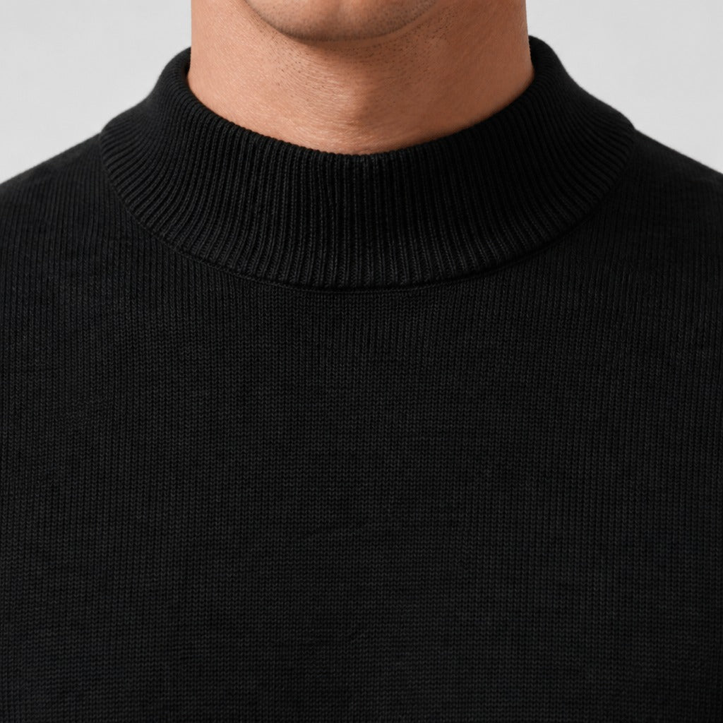 Men’s Thick Cotton High Collar Jumper detail