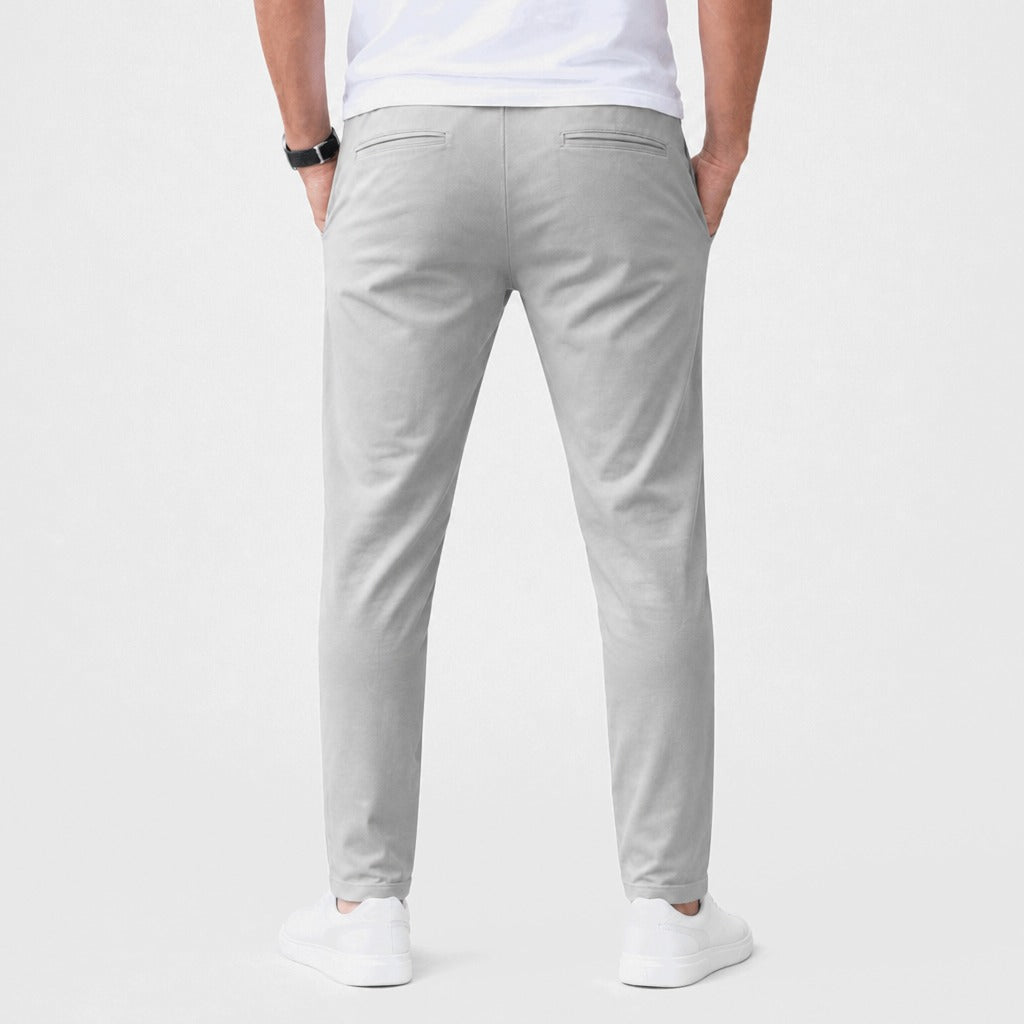 Men’s Twill Joggers with Pockets Grey back