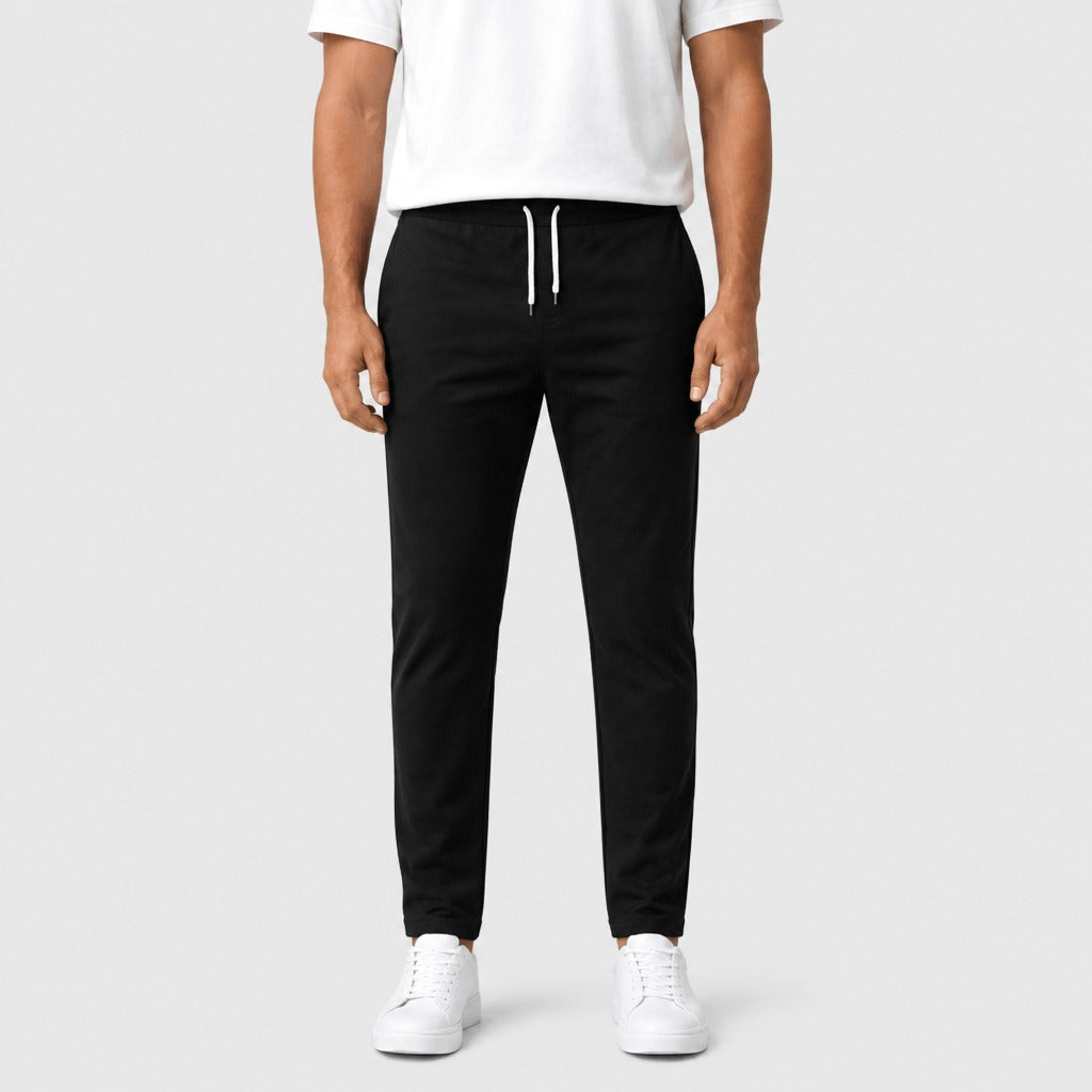 Men’s Twill Joggers with Pockets Black