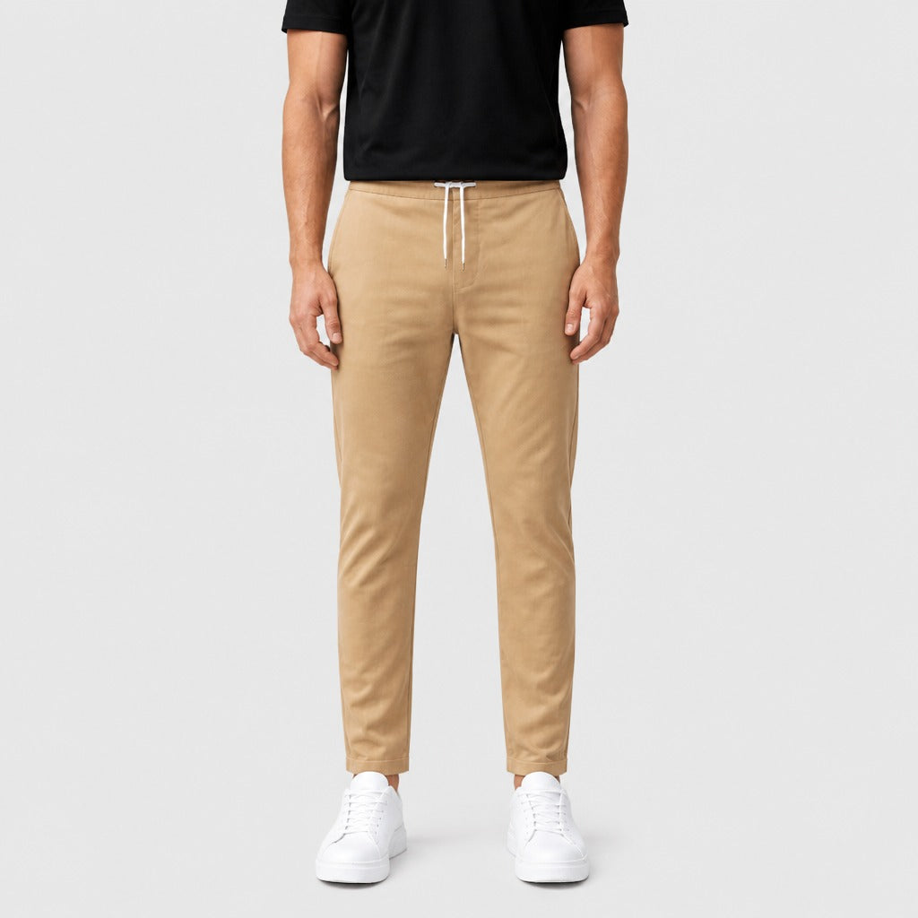 Men’s Twill Joggers with Pockets Khaki