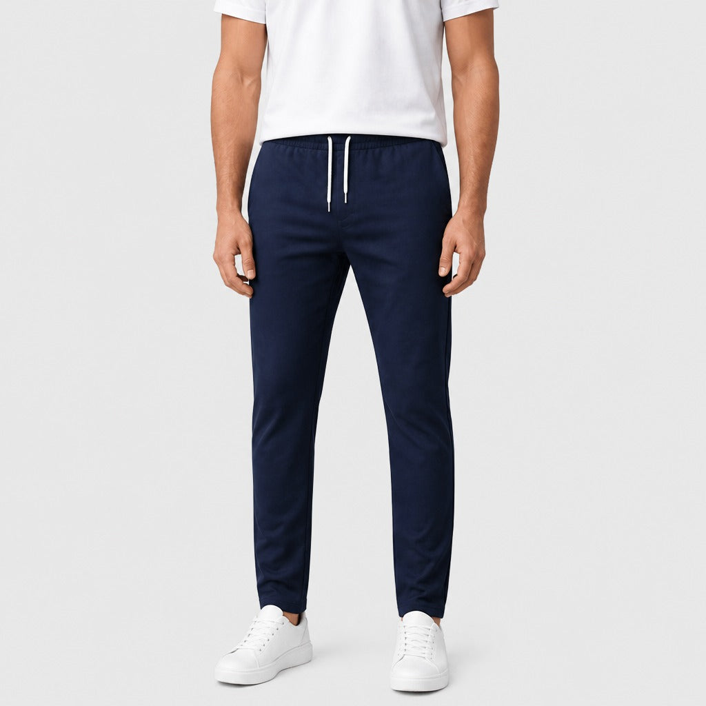 Men’s Twill Joggers with Pockets Navy Blue