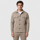 Men’s V-Neck Tracksuit Set with Pockets Khaki front
