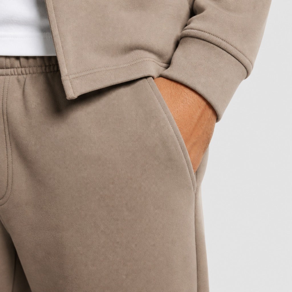 Men’s V-Neck Tracksuit Set with Pockets detail