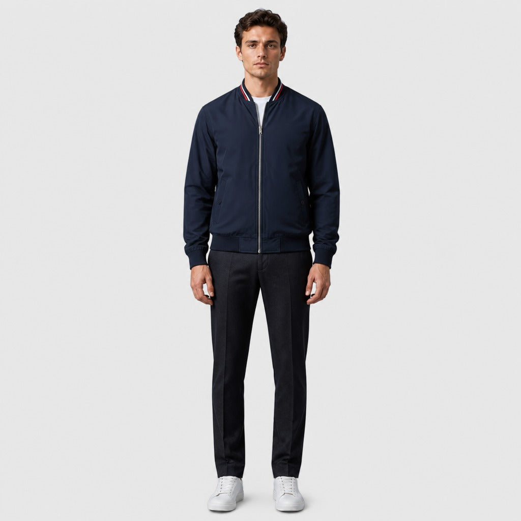 Men’s Waterproof Tactical Jacket Navy Blue full length