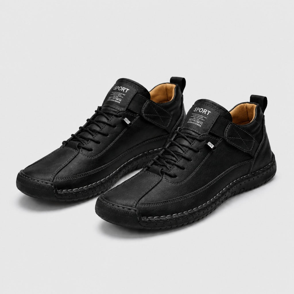 Men’s Wide Fit Lace-Up Hiking Shoes Black