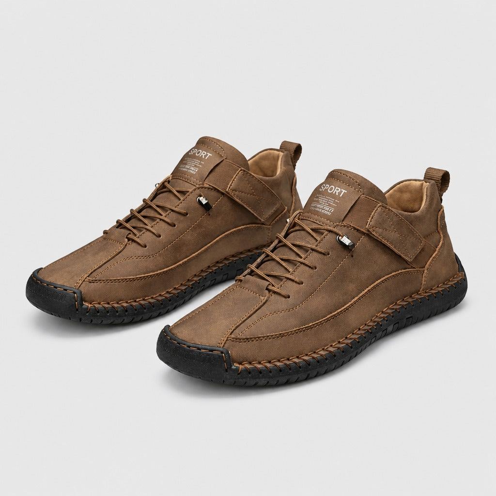 Men’s Wide Fit Lace-Up Hiking Shoes Khaki