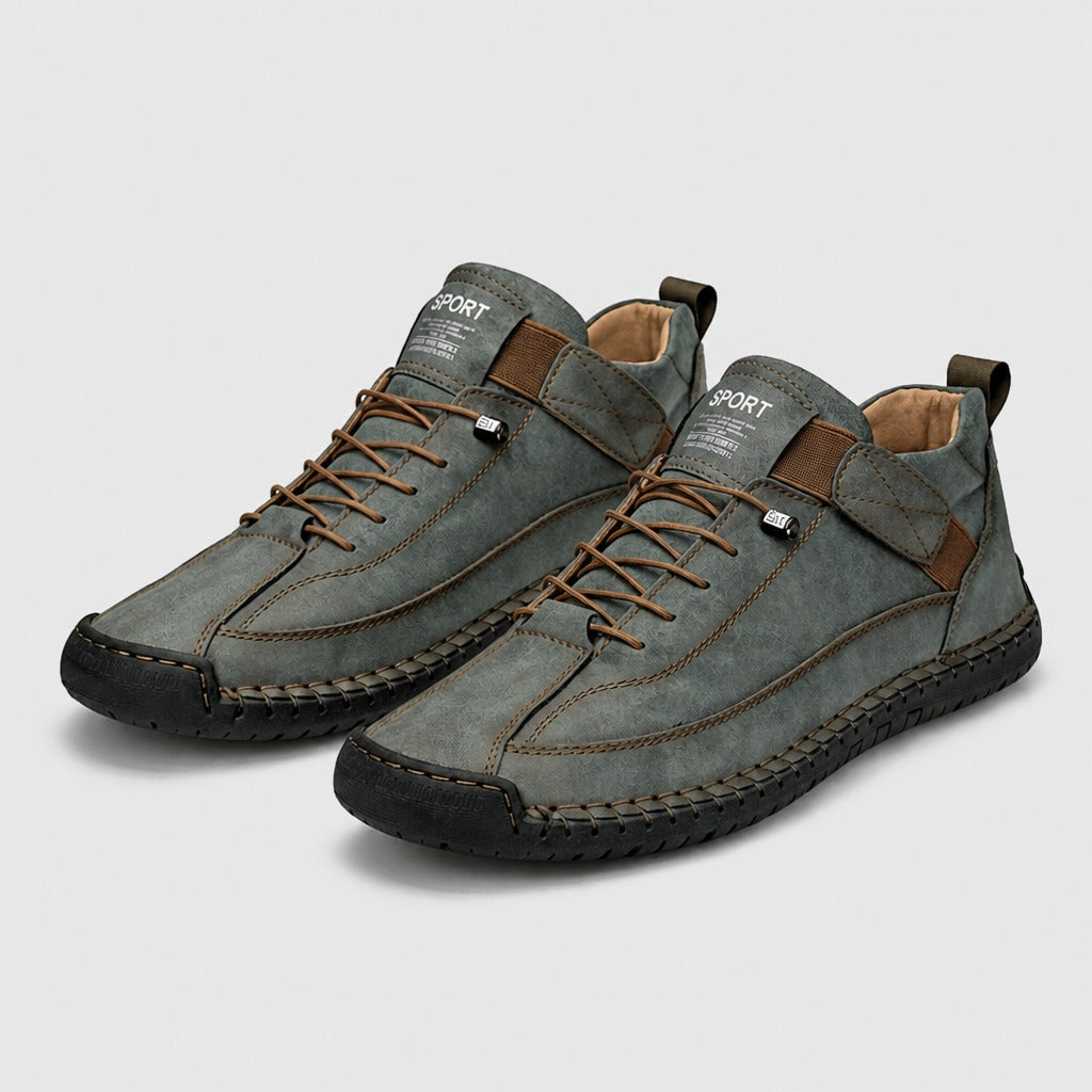 Men’s Wide Fit Lace-Up Hiking Shoes Green
