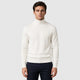 Men’s Wool Blend Roll Neck Jumper White front