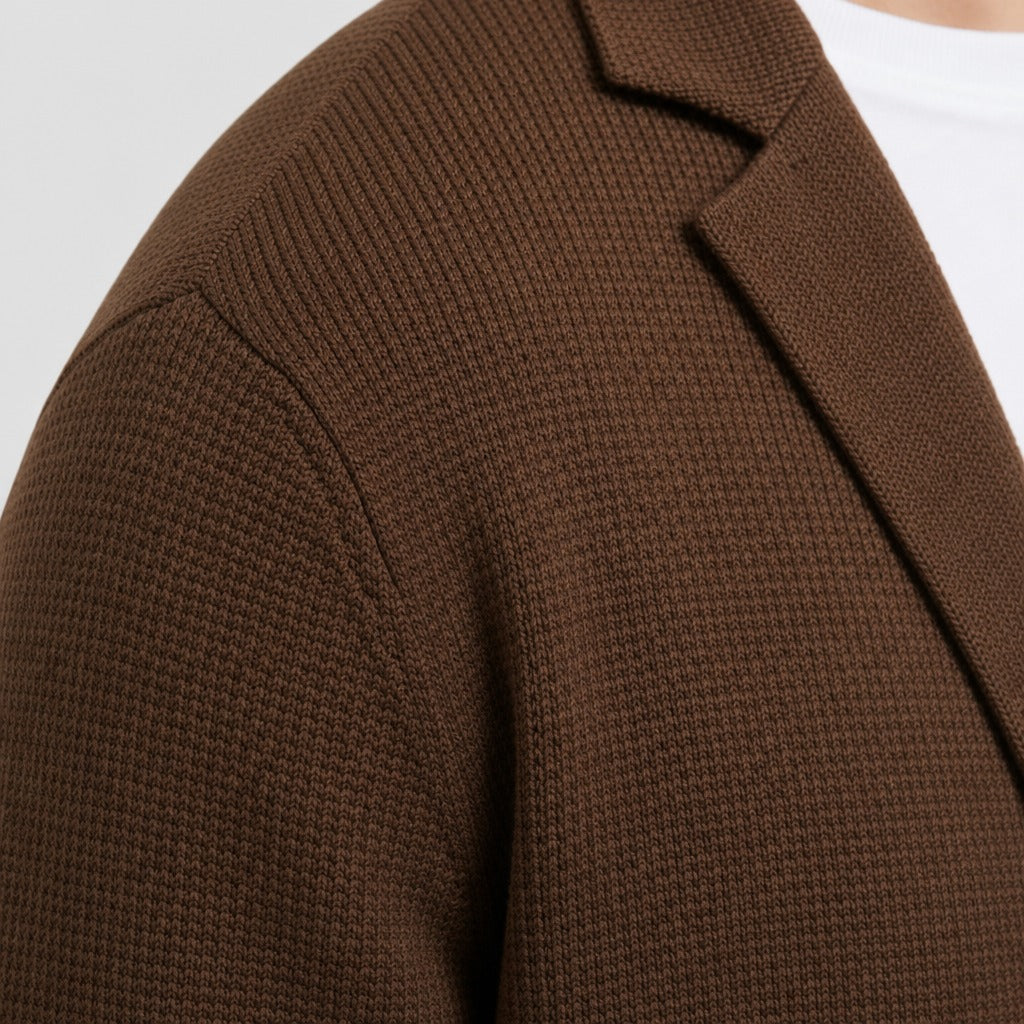 Men’s Wool Lapel Collar Cardigan Coat detail
